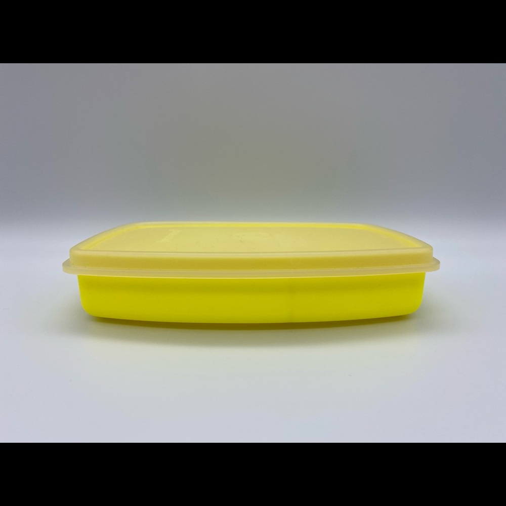 Tupperware Yellow Divided Container with Lid